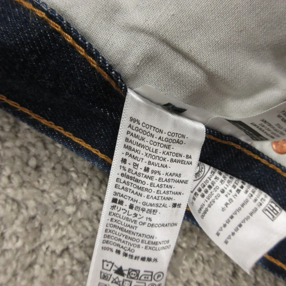 Levis Shorts Mens 33 Blue 501 Button Fly Original Cutoff Jorts Jeans Denim Pants